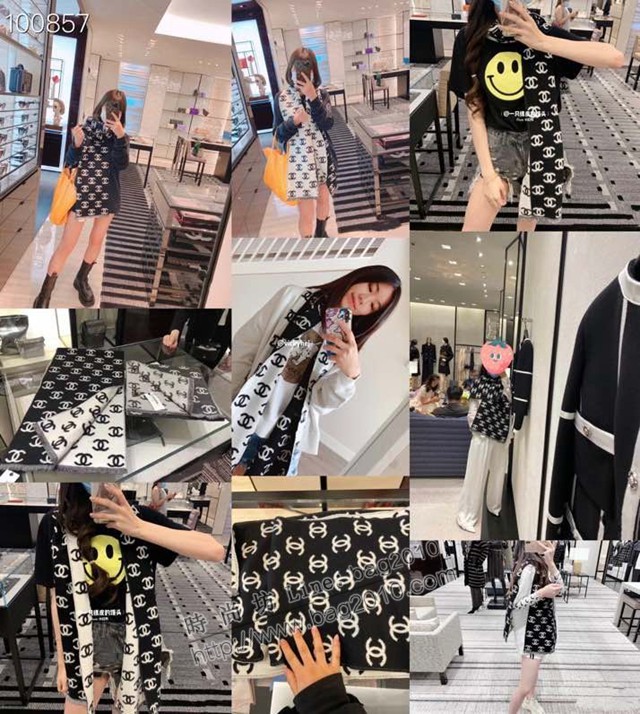 CHANEL專櫃新款女士圍巾 香奈兒2021水貂絨款圍巾披肩  mmj1260
